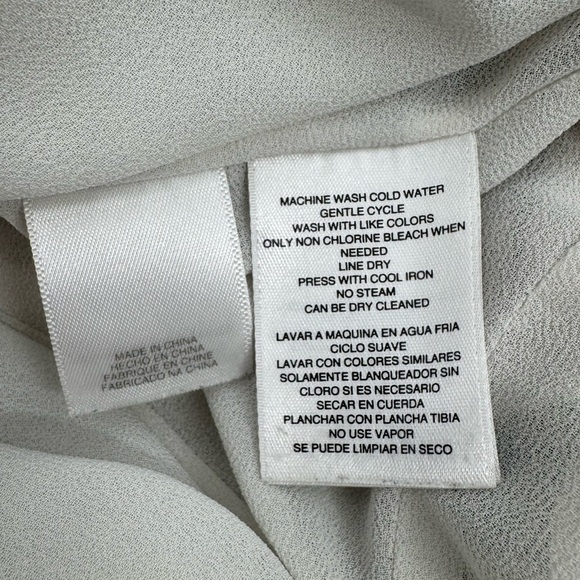 Great Jones Tropical Leaf Print Midi Dress Green Ivory Asymmetrical Hem Size 4 - Picture 11 of 13